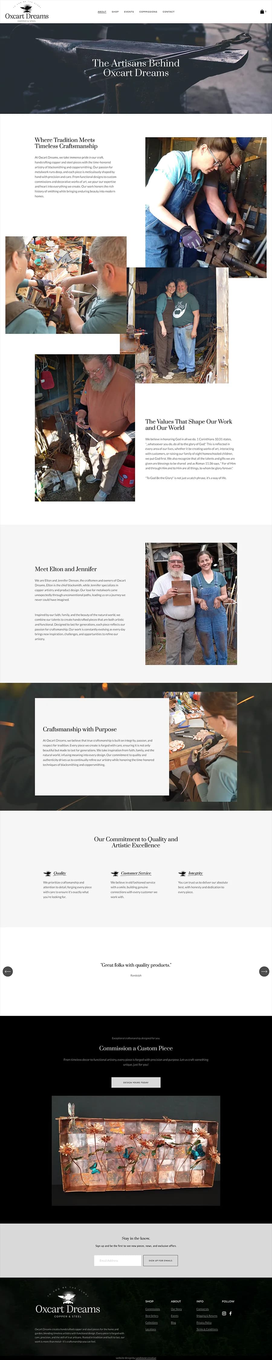 SynArc Website Screenshot of About Page